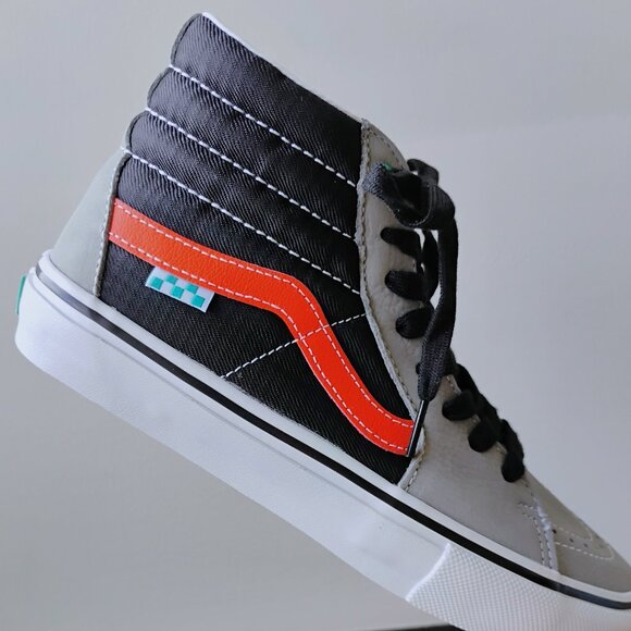 Vans Skate Sk8-Hi Shoes - Burnt Ochre | SoCal Skateshop Vans Men\'s Skate Sk8-Hi Lucid Suede / Canvas in Nice Color Combos Gray / Orange